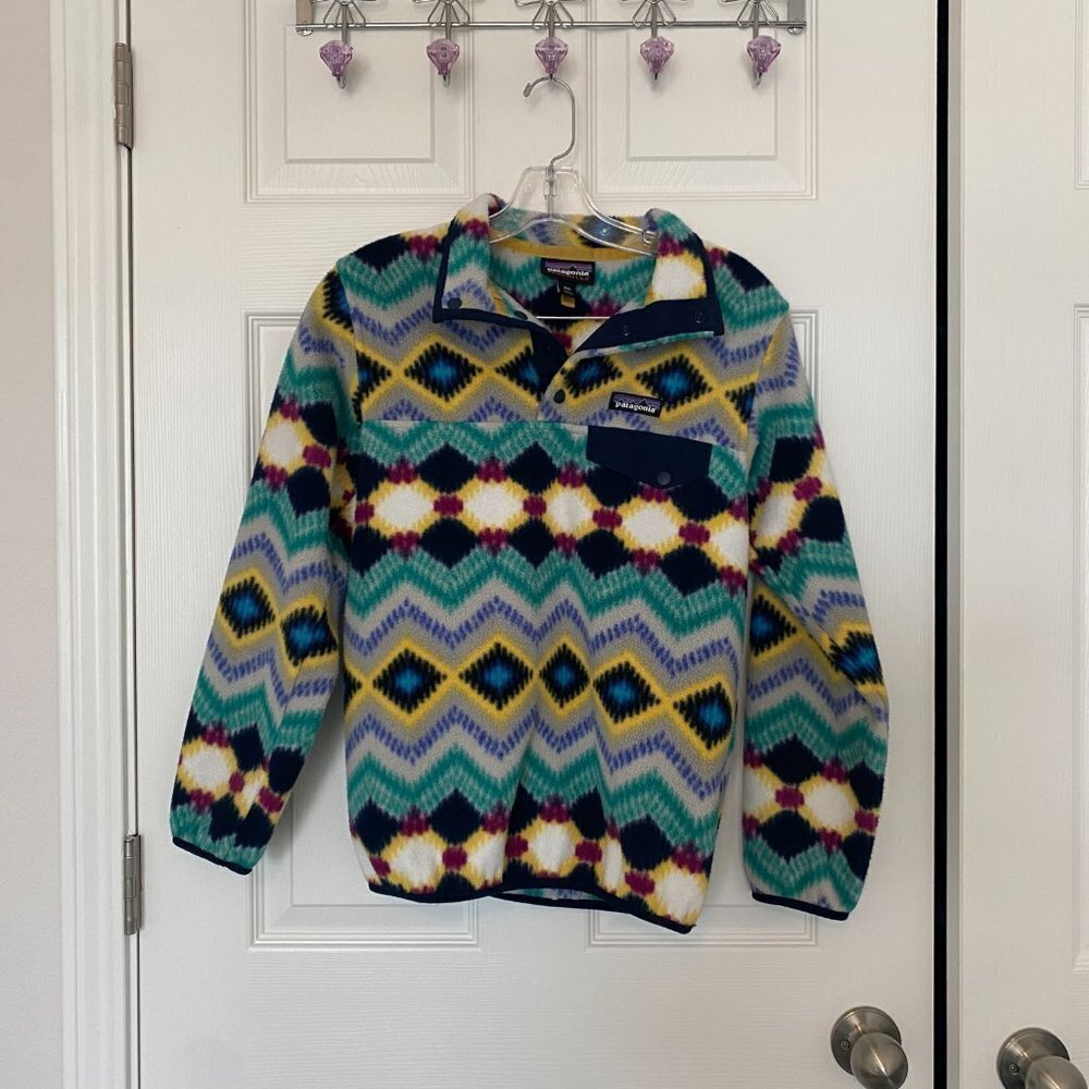Patagonia Synchilla Lightweight Snap-T Pullover  Jacket in Aztec